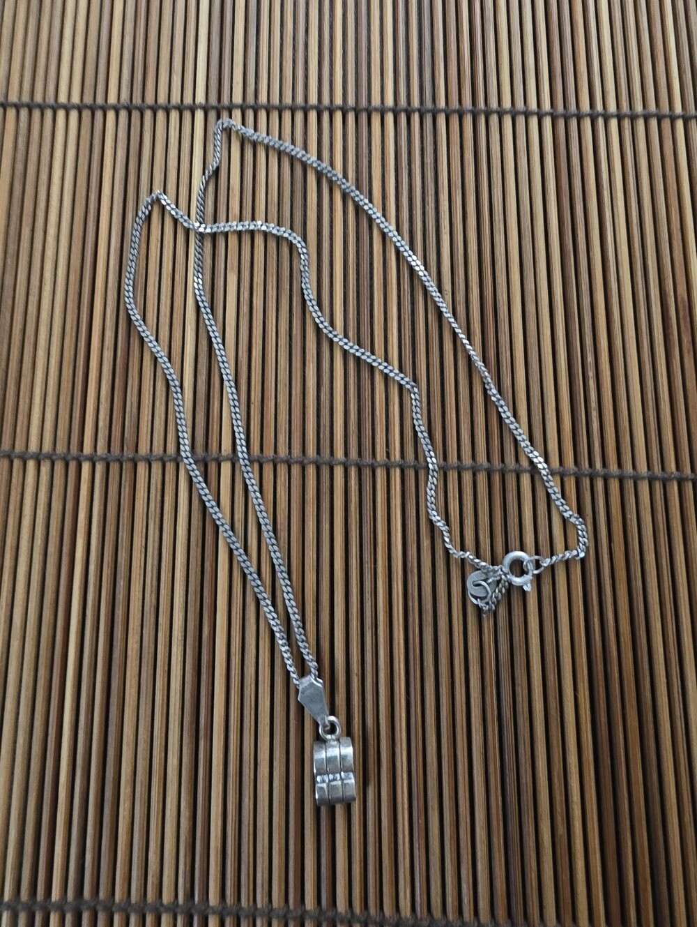 925 Silver CZ Necklace (Vintage)